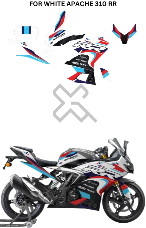 RR Edition Full Body Sticker Compatible with Apache 310 RR | Printed In Premium Gloss Vinyl With FPF(Fade Protection Film), Water Proof, Precut Sticker, Pack Of 1 Compatible with Both Side